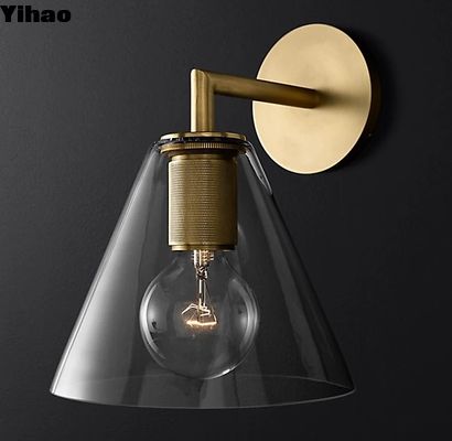comprare Laccati finitura in ottone bruciato Sconce luci murali interni moderni avvitata fabbricazione online