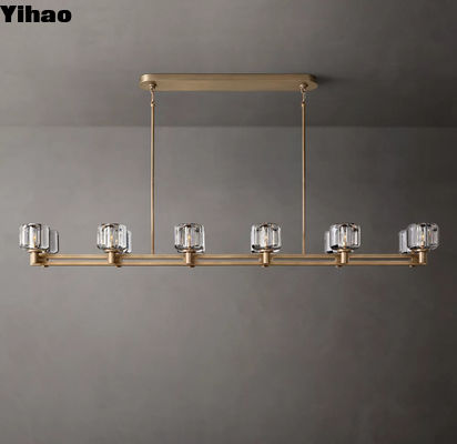 comprare Luminaria lineare in ottone Sala da pranzo Luce di foyer a LED moderna 60W fabbricazione online