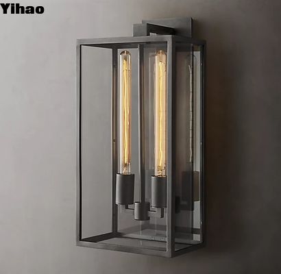 comprare Sconce per pareti di ottone e ottone di vetro per pareti 110V-120V fabbricazione online