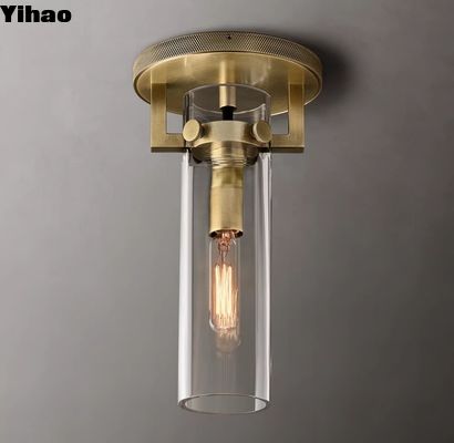 comprare Lampade di soffitto di lusso con telaio di ottone bruciato laccato fabbricazione online
