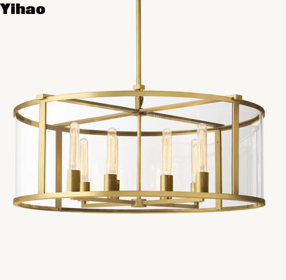 comprare Lampada per lampadari in vetro in ottone con lampadina da 60 Watt fabbricazione online