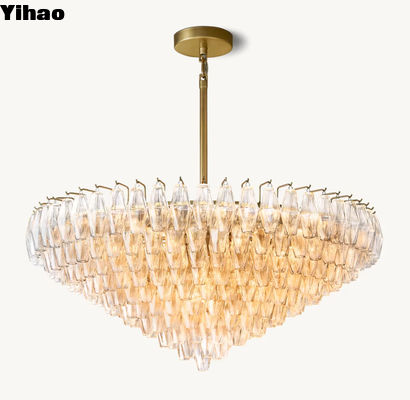 comprare Illuminazione in vetro a candelabro Lampade a LED moderne per il foyer 60 watt fabbricazione online