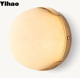 comprare Lumiere da soffitto in ottone per camere da letto 1000 lumen con ombra di alabastro fabbricazione online