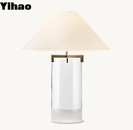 comprare Lampada da tavolo per studio moderna a base cilindrica cava 110-120V fabbricazione online