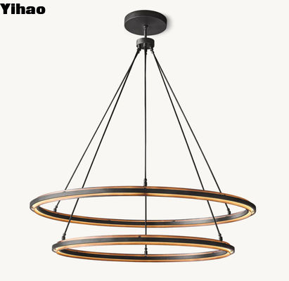 comprare Moderno ottone / ferro Peralta due livelli di lampadario rotondo 60 ' fabbricazione online