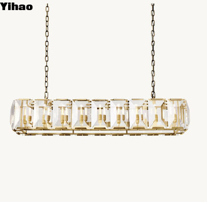 comprare Candelabro di cristallo Harlow Rectangular di 62' fatto su misura fabbricazione online