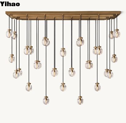 comprare Classic RH lampadario con finitura in ottone / lampadario tipo lampadina tipi di lampadina un'opera d'arte luce di equilibrio fabbricazione online