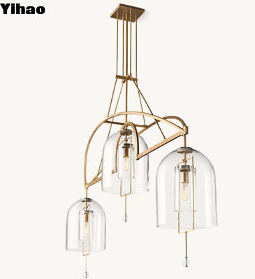 comprare 50.8 kg Fulcrum Linear Brass Crystal Chandelier con decorazione e colore personalizzabile fabbricazione online