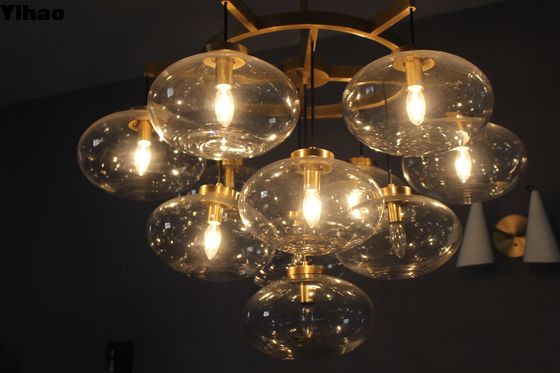 comprare Moderno lampadario a cristallo a LED Villa lampadario a cristallo decorativo a sospensione per la sala da pranzo fabbricazione online