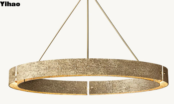 comprare 15 kg lampadario rotondo in ottone cristallino all'interno di cromo finitura soffitto montato fabbricazione online