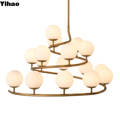 comprare Candelabro di cristallo moderno Luxury Villa contemporanea di cristallo decorativo candelabro di lampada appesa per la sala da pranzo fabbricazione online