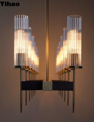 comprare ALOUETTE Lampadario Contemporaneo in Ottone e Rame, Altezza Regolabile, Attacco E12 fabbricazione online