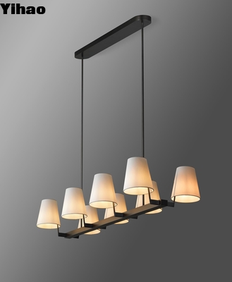 comprare Moderno candelabro nordico lineare di ottone/rame pendente luce altezza regolabile fabbricazione online