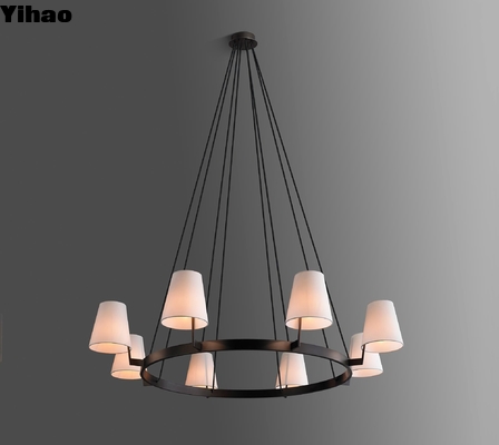 comprare Corniche Moderno candelabro circolare in ottone con altezza regolabile per camere interne fabbricazione online