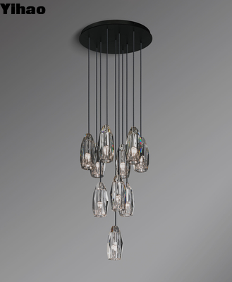 comprare Moderno lampadario circolare in ottone 60W Design minimalista per alberghi fabbricazione online