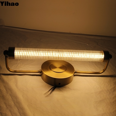 comprare Modern Brass LED Wall Lamp with Crystal Shade for Living Room fabbricazione online