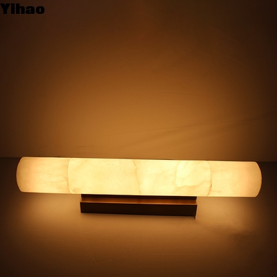comprare Modern LED Wall Lamp Alabaster White Round Design for Living Room fabbricazione online