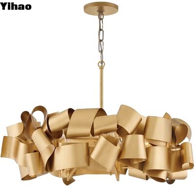 comprare Yihao Luxury Moderno candelabro in cristallo in ottone regolabile in altezza con LED bianco caldo 3500K e garanzia di 3 anni fabbricazione online