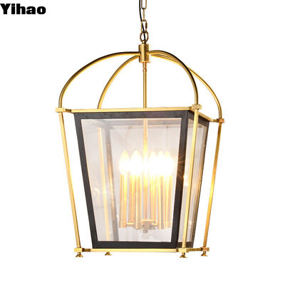 comprare Yihao Custom Simple Creative Design Lanterna in ottone Cage Lanterna LED Pendente con 3 anni di garanzia per l'isola della cucina fabbricazione online
