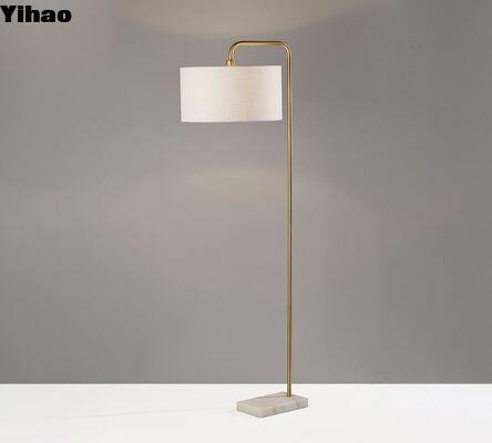 comprare Lampada da pavimento in ottone moderna con luce LED bianca calda 3500K e funzione dimmabile per il soggiorno fabbricazione online
