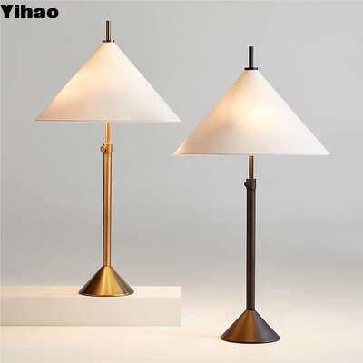comprare Lampada da tavolo a LED in ottone in stile fattoria con ombra a tamburo per sala lettura fabbricazione online