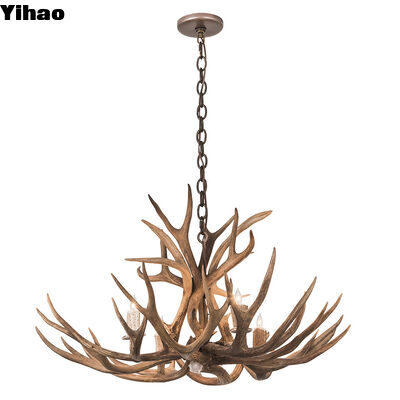 comprare Lampada a sospensione in legno con LED bianco neutro da 4100K e altezza regolabile per decorazioni d'albergo vintage fabbricazione online