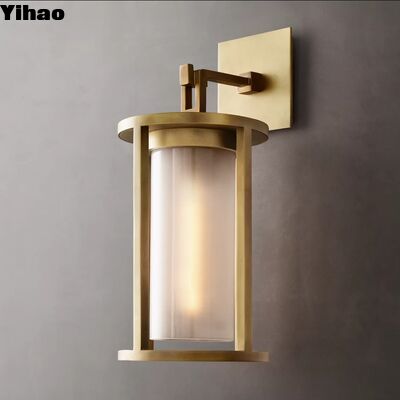 comprare Yihao Modern Classic Copper Surface Wall Lamp con luce bianca calda 2700K per soggiorno e cucina fabbricazione online