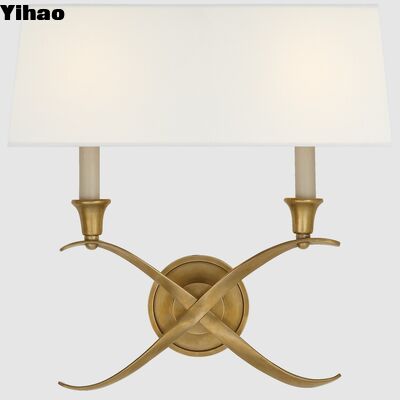 comprare Lampada da parete di rame fatta a mano con luce bianca calda 2700K e design moderno per il soggiorno fabbricazione online