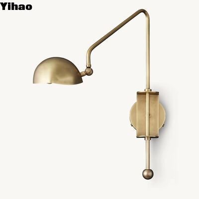 comprare Lampada da parete in rame di design moderno con luce bianca calda 2700K per la decorazione del soggiorno fabbricazione online