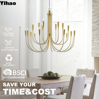 comprare Yihao Custom Brass Body Pendant Light con 2700K di LED bianco caldo e 50000 ore di durata per il soggiorno fabbricazione online