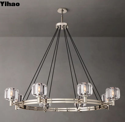 Nickel / ottone / bronzo finitura su misura lampadario soffitto montato 48 'Diametro 7' H