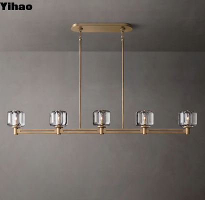 Hardware di restauro in ottone candelabro lineare con lampadine E12