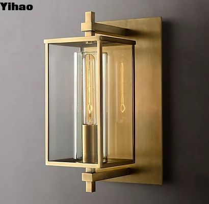 K9 vetro 1 lampadina decorazione ornamentale luci da parete finitura di zinco climatizzato