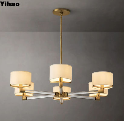 Linea di ottone Vintage Casa di campagna lampadario 6 luce per la sala da pranzo