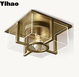 Lumiere per soffitto in ottone a ombra cilindrica interna 40w