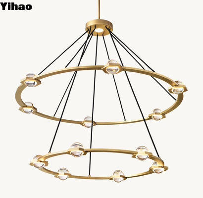 lampadario rotondo a due livelli 48'
