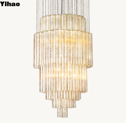 Luce di ottone cristallino tamburo lampadario 30'' 85-265 Volt illuminazione Soluzione