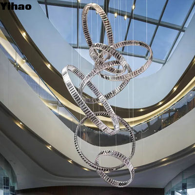 Hotel Lobby Staircase Illuminazione lampadario K9 lampadario 110V-240V