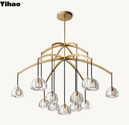 Camera da letto Cristallo Emisfero Moderno Candelabro Rotondo 60W