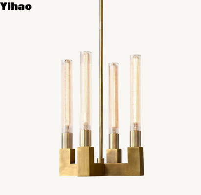 Lampade a LED sospese commerciali a vetro metallico a forma di cilindro