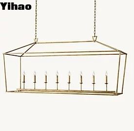 E12 / Candelabra Crystal Candle Vintage Farmhouse Chandelier 110V-220V