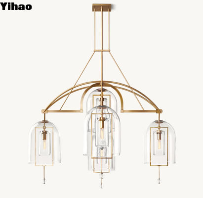 Candelabro su misura, con fili, candelabro rotondo a fulcro, 61'