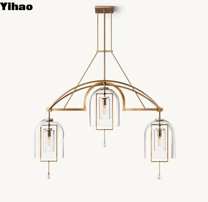 60w lampadario a soffitto incandescente in ottone moderno in nichel / bronzo / ottone