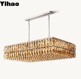 soffitto montato ottone LED foyer lampadario foyer luci finitura cromo moderna