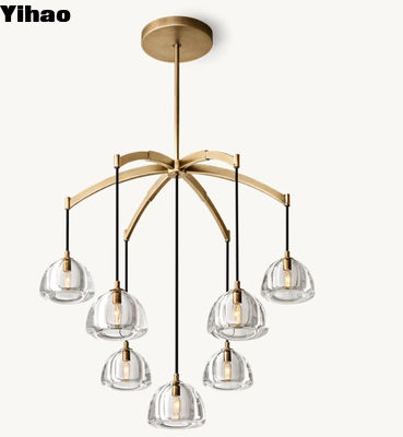 Candelabro per tavolo da pranzo su misura con finitura in nichel/brass/bronzo