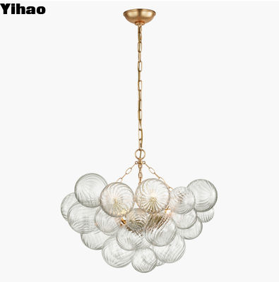 Talia Medium Brass/Glass Shades Ceiling Light Lustre con lampada a penna
