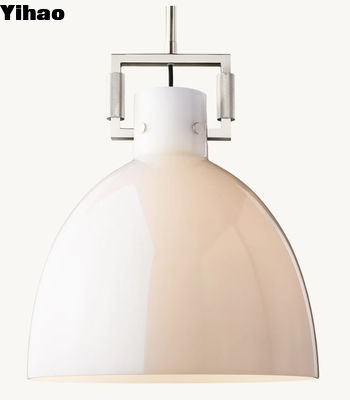 Nickel / ottone / bronzo Grande cupola pendente luce altezza regolabile