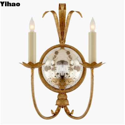 Lampade da parete in ottone Gramercy Double Sconce Lampade da parete interne 110-240V Voltaggio