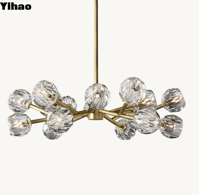 Candelabro rotondo in vetro trasparente da 36 pollici