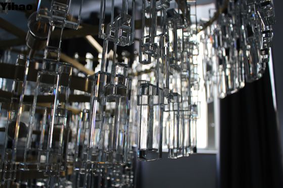 Candelabro rotondo a strati 91 cm a fabbrica con montatura in soffitto